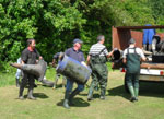 rubbish removed from River Crouch at Memorial Park Wickford